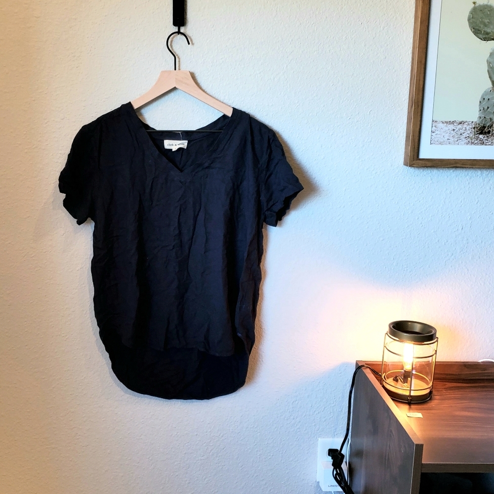 Navy Cloth and Stone Top Anthropologie